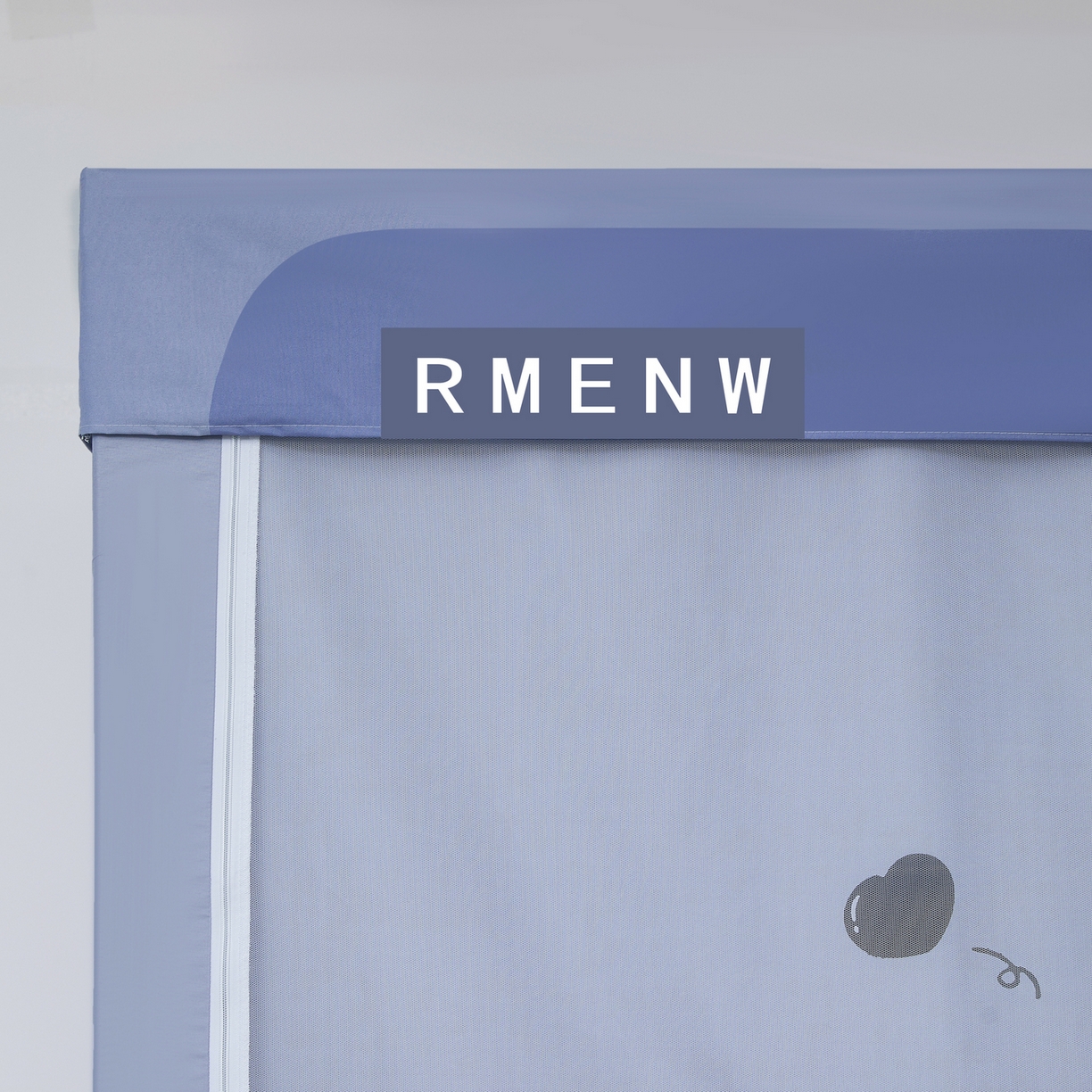 91家纺网 家纺一手货源 找家纺 星际优品 2025新款轻奢款学生一体式遮光蚊帐 星空灰-憨憨熊猫