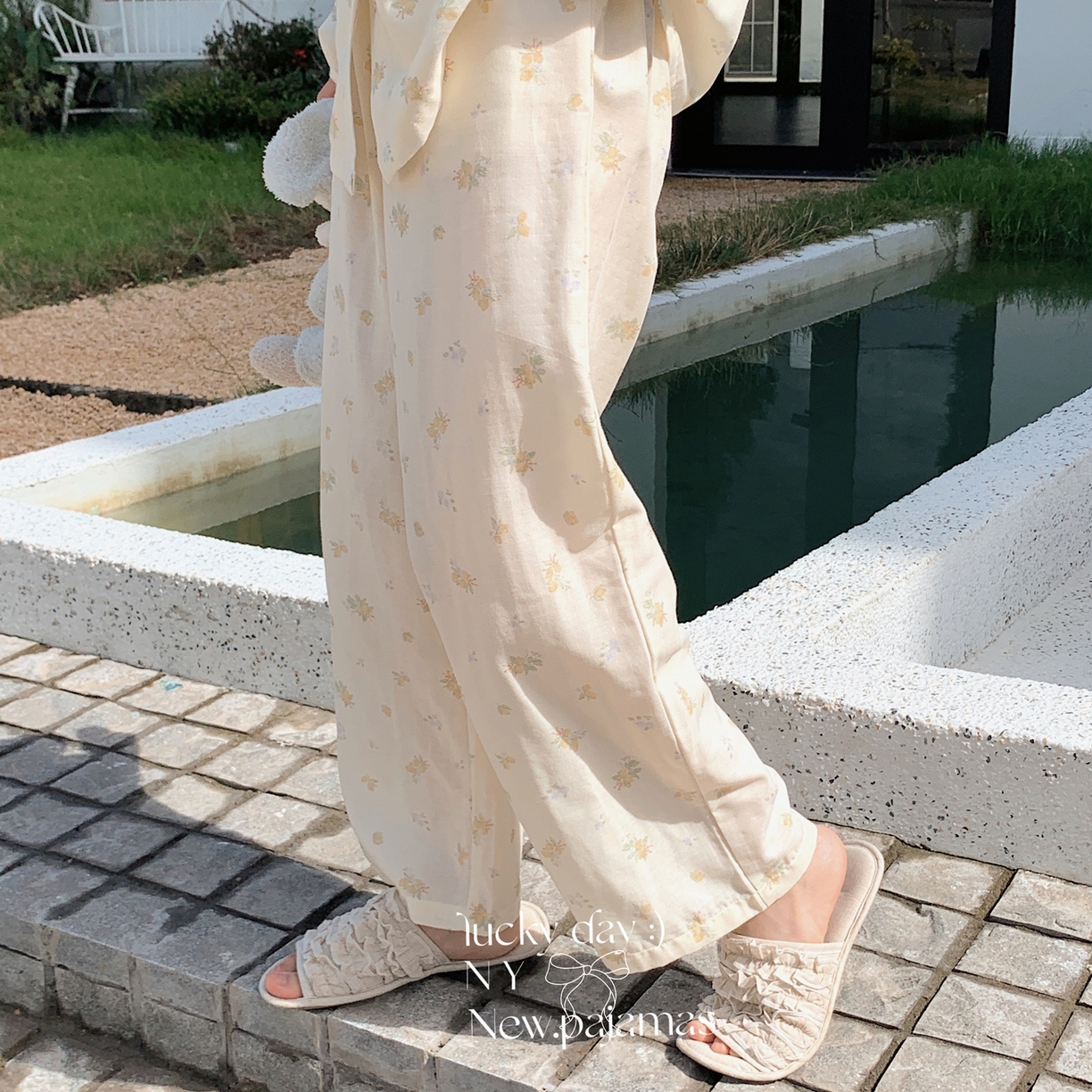 91家纺网 家纺一手货源 找家纺 纽约生活 2025新款有氧纱胸垫圆领开扣长袖长裤（会员-5） 枇杷