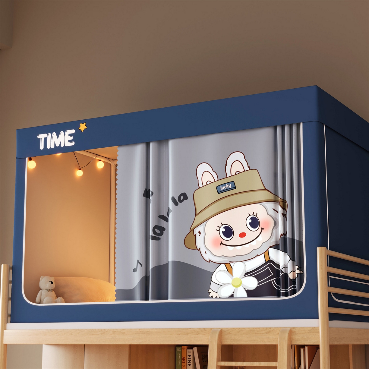 91家纺网 家纺一手货源 找家纺 （总）2025新款宿舍学生蚊帐纯色印花窗帘强遮光床帘涂层上下铺蚊帐送风扇杆