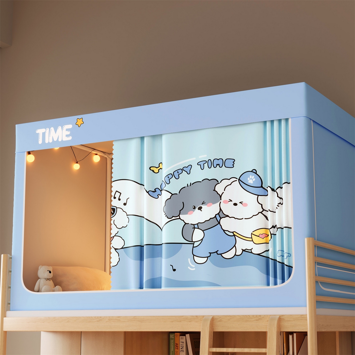 91家纺网 家纺一手货源 找家纺 （总）2025新款宿舍学生蚊帐纯色印花窗帘强遮光床帘涂层上下铺蚊帐送风扇杆