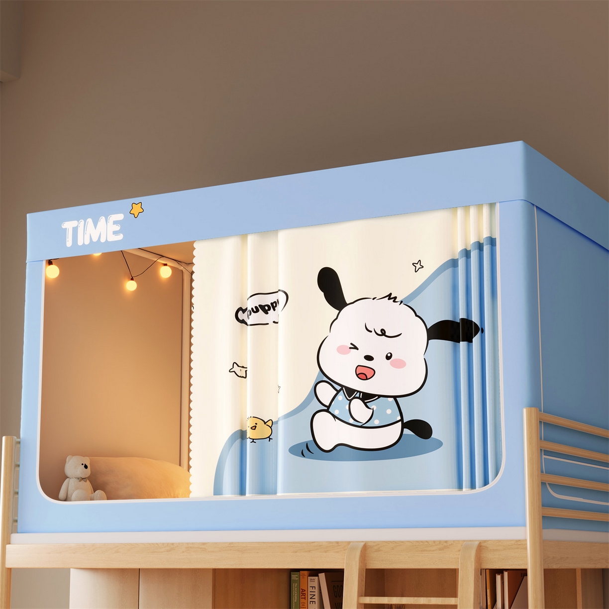 91家纺网 家纺一手货源 找家纺 （总）2025新款宿舍学生蚊帐纯色印花窗帘强遮光床帘涂层上下铺蚊帐送风扇杆