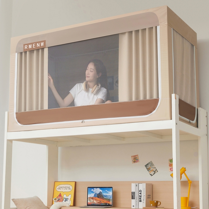 91家纺网 家纺一手货源 找家纺 （总）星际优品 2025新款轻奢款学生一体式遮光蚊帐