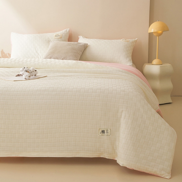 91家纺网 家纺一手货源 找家纺 （总）好睡棉 2025新款华夫格可拆洗新疆棉花被冬被春秋被夏被四季被子被芯