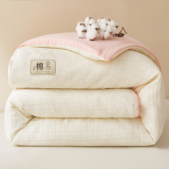 91家纺网 家纺一手货源 找家纺 （总）好睡棉 2025新款华夫格可拆洗新疆棉花被冬被春秋被夏被四季被子被芯