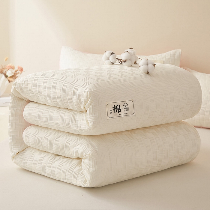 91家纺网 家纺一手货源 找家纺 （总）好睡棉 2025新款华夫格可拆洗新疆棉花被冬被春秋被夏被四季被子被芯