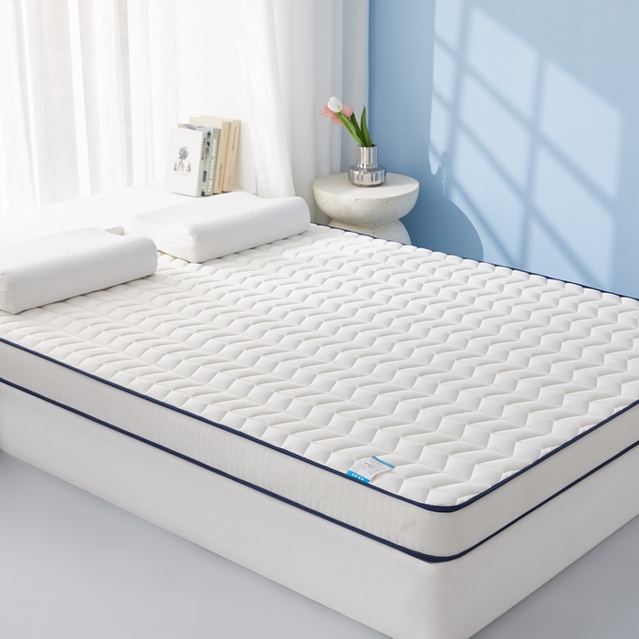 91家纺网 家纺一手货源 找家纺 华誉 2025新款跨境电商专供鸟眼布床垫 麦穗白色