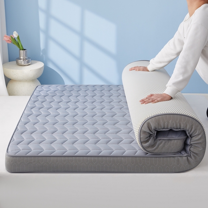 华誉 2025新款跨境电商专供鸟眼布床垫 麦穗灰色