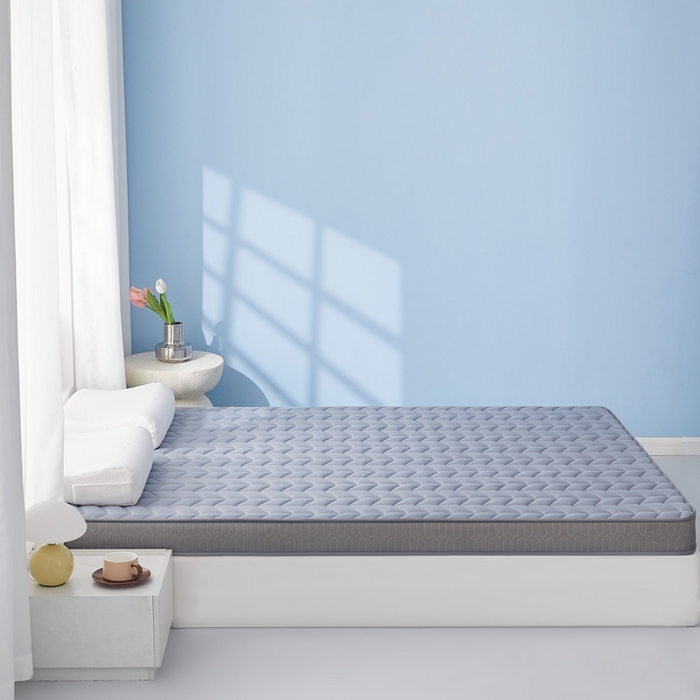 91家纺网 家纺一手货源 找家纺 华誉 2025新款跨境电商专供鸟眼布床垫 麦穗灰色