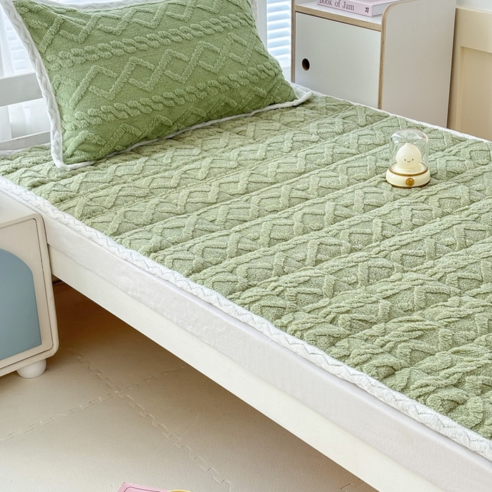 91家纺网 家纺一手货源 找家纺 华誉 2025年新款学生宿舍塔芙蓉床垫跨境外贸爆款 temu希音 Tik Tok供货 抹茶绿