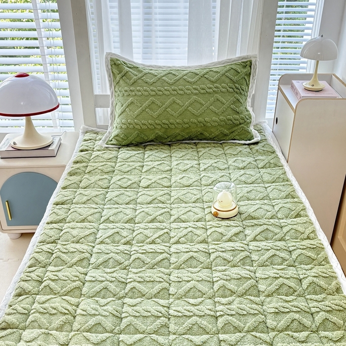 91家纺网 家纺一手货源 找家纺 华誉 2025年新款学生宿舍塔芙蓉床垫跨境外贸爆款 temu希音 Tik Tok供货 抹茶绿