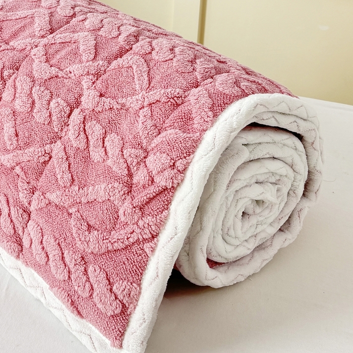 91家纺网 家纺一手货源 找家纺 华誉 2025年新款学生宿舍塔芙蓉床垫跨境外贸爆款 temu希音 Tik Tok供货 豆沙粉