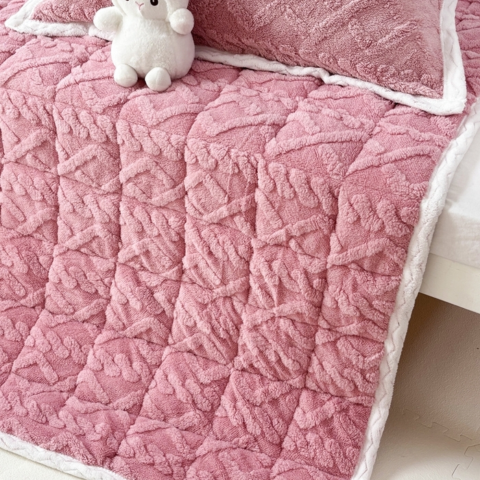 91家纺网 家纺一手货源 找家纺 华誉 2025年新款学生宿舍塔芙蓉床垫跨境外贸爆款 temu希音 Tik Tok供货 豆沙粉