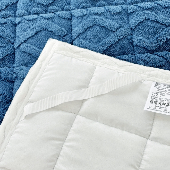 91家纺网 家纺一手货源 找家纺 华誉 2025年新款学生宿舍塔芙蓉床垫跨境外贸爆款 temu希音 Tik Tok供货 宝石蓝