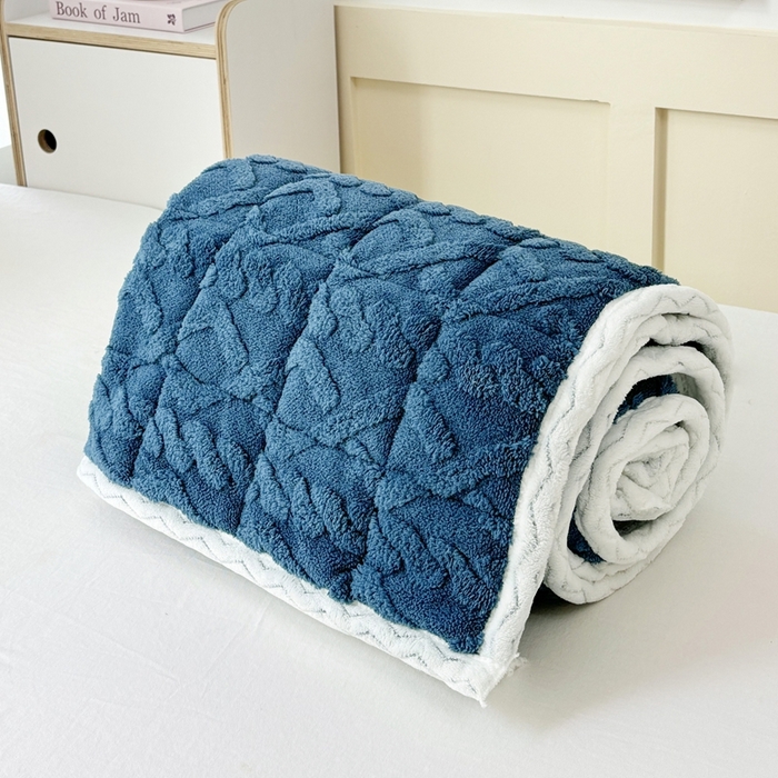 91家纺网 家纺一手货源 找家纺 华誉 2025年新款学生宿舍塔芙蓉床垫跨境外贸爆款 temu希音 Tik Tok供货 宝石蓝