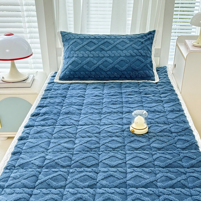 91家纺网 家纺一手货源 找家纺 华誉 2025年新款学生宿舍塔芙蓉床垫跨境外贸爆款 temu希音 Tik Tok供货 宝石蓝