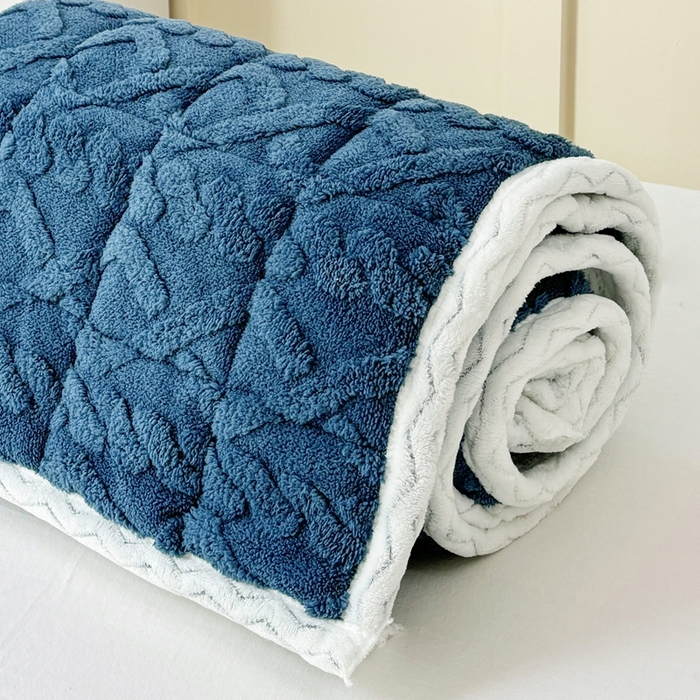 91家纺网 家纺一手货源 找家纺 华誉 2025年新款学生宿舍塔芙蓉床垫跨境外贸爆款 temu希音 Tik Tok供货 宝石蓝