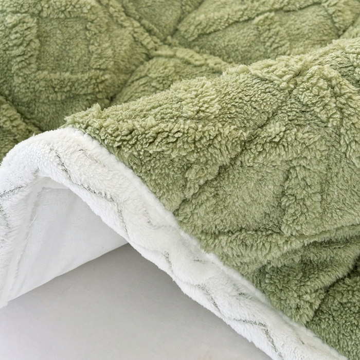 91家纺网 家纺一手货源 找家纺 华誉 2025新款跨境直播电商专供塔芙蓉床垫学生宿舍床褥子 抹茶绿