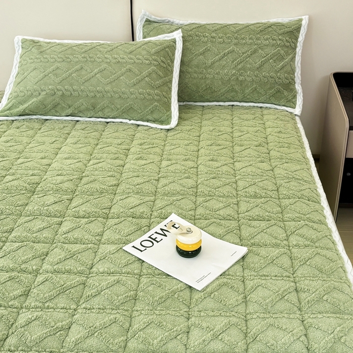 91家纺网 家纺一手货源 找家纺 华誉 2025新款跨境直播电商专供塔芙蓉床垫学生宿舍床褥子 抹茶绿