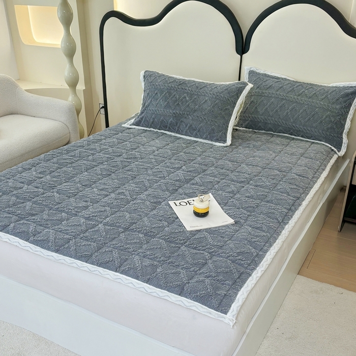 91家纺网 家纺一手货源 找家纺 华誉 2025新款跨境直播电商专供塔芙蓉床垫学生宿舍床褥子 星辰灰