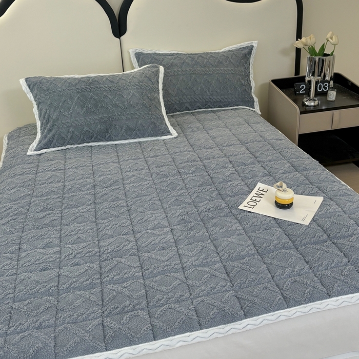 91家纺网 家纺一手货源 找家纺 华誉 2025新款跨境直播电商专供塔芙蓉床垫学生宿舍床褥子 星辰灰