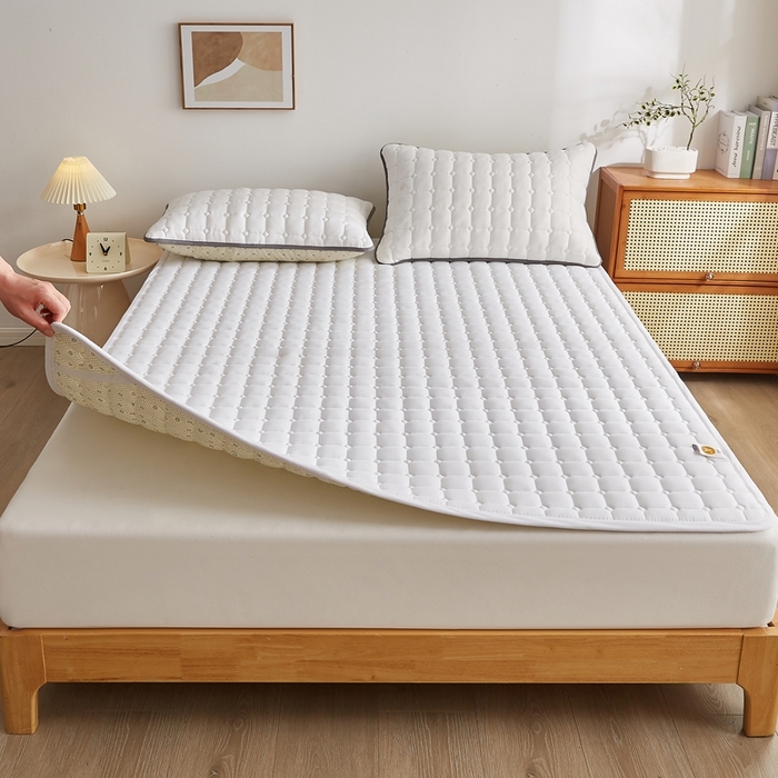 91家纺网 家纺一手货源 找家纺 （总）华誉 2025新款A类原棉大豆夹棉床护垫