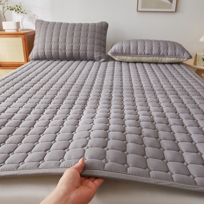 华誉 2025新款A类原棉大豆夹棉床护垫 灰