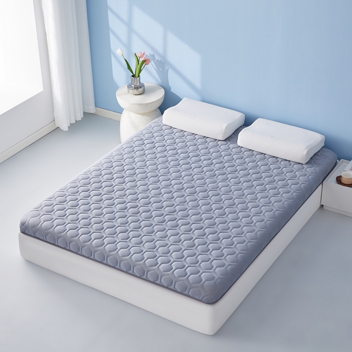 91家纺网 家纺一手货源 找家纺 华誉 2025新款跨境电商专供海绵款棒棒糖床垫 单边棒棒糖灰