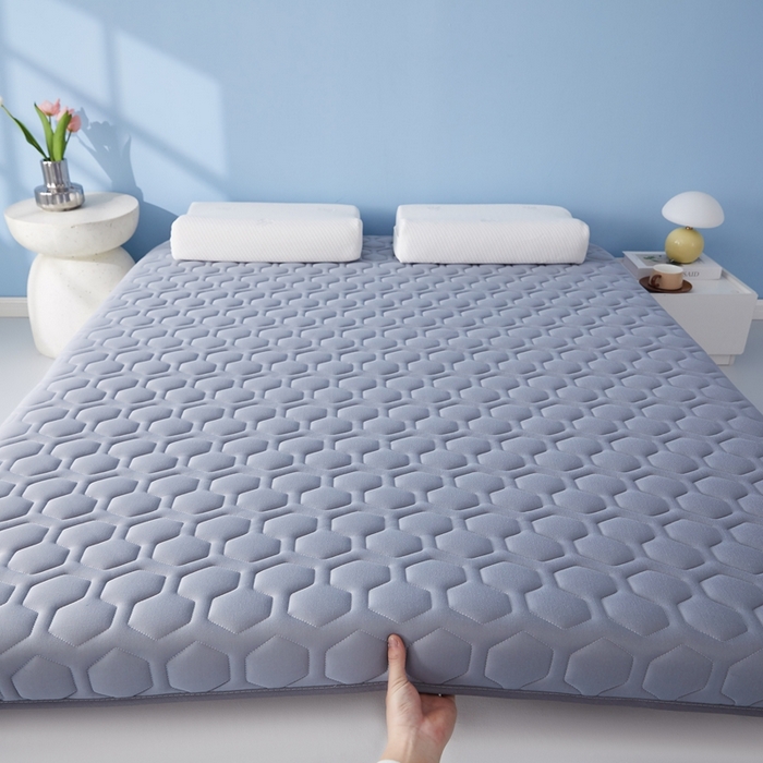 91家纺网 家纺一手货源 找家纺 华誉 2025新款跨境电商专供海绵款棒棒糖床垫 单边棒棒糖灰