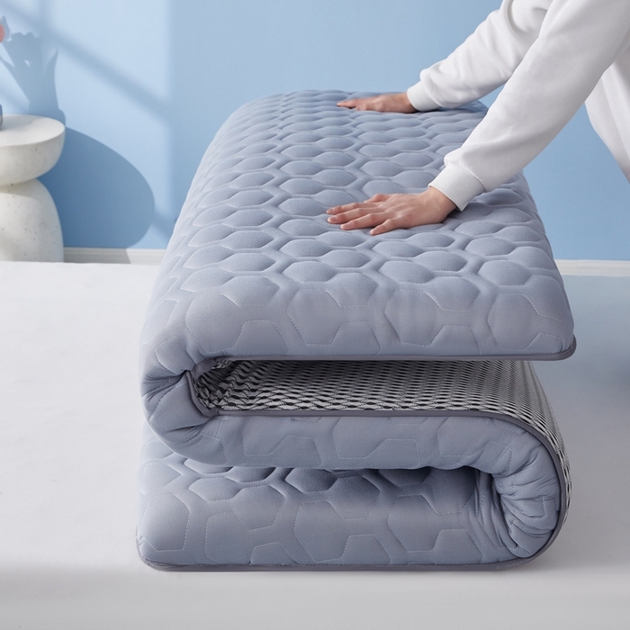 91家纺网 家纺一手货源 找家纺 华誉 2025新款跨境电商专供海绵款棒棒糖床垫 单边棒棒糖灰