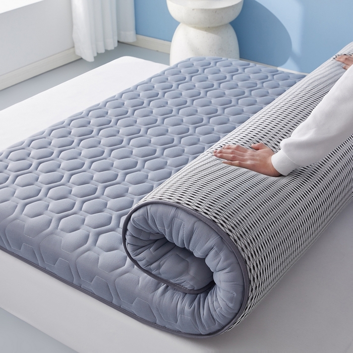 91家纺网 家纺一手货源 找家纺 华誉 2025新款跨境电商专供海绵款棒棒糖床垫 单边棒棒糖灰