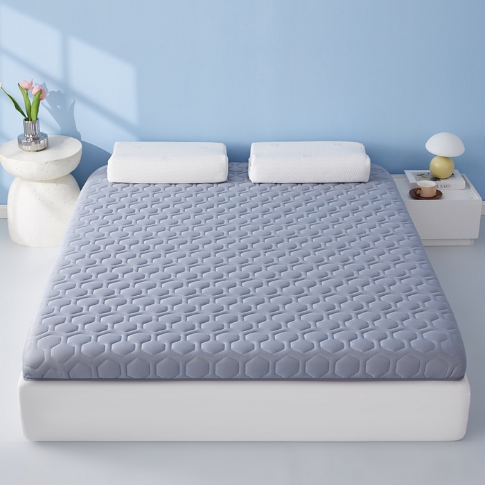 91家纺网 家纺一手货源 找家纺 华誉 2025新款跨境电商专供海绵款棒棒糖床垫 单边棒棒糖灰