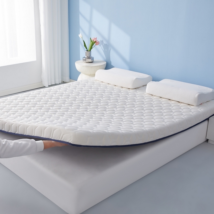 91家纺网 家纺一手货源 找家纺 华誉 2025新款跨境电商专供海绵款棒棒糖床垫 单边棒棒糖白