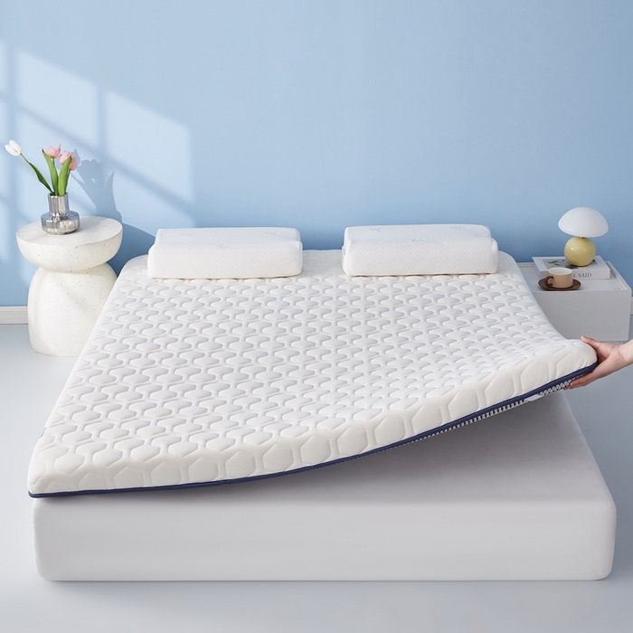 91家纺网 家纺一手货源 找家纺 华誉 2025新款跨境电商专供海绵款棒棒糖床垫 单边棒棒糖白