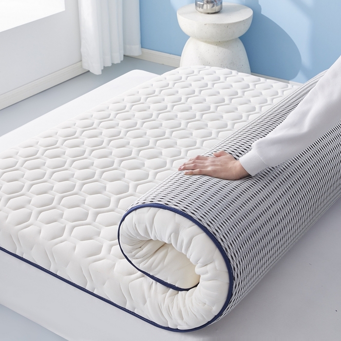 91家纺网 家纺一手货源 找家纺 华誉 2025新款跨境电商专供海绵款棒棒糖床垫 单边棒棒糖白