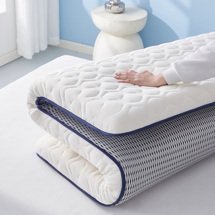 91家纺网 家纺一手货源 找家纺 华誉 2025新款跨境电商专供海绵款棒棒糖床垫 单边棒棒糖白