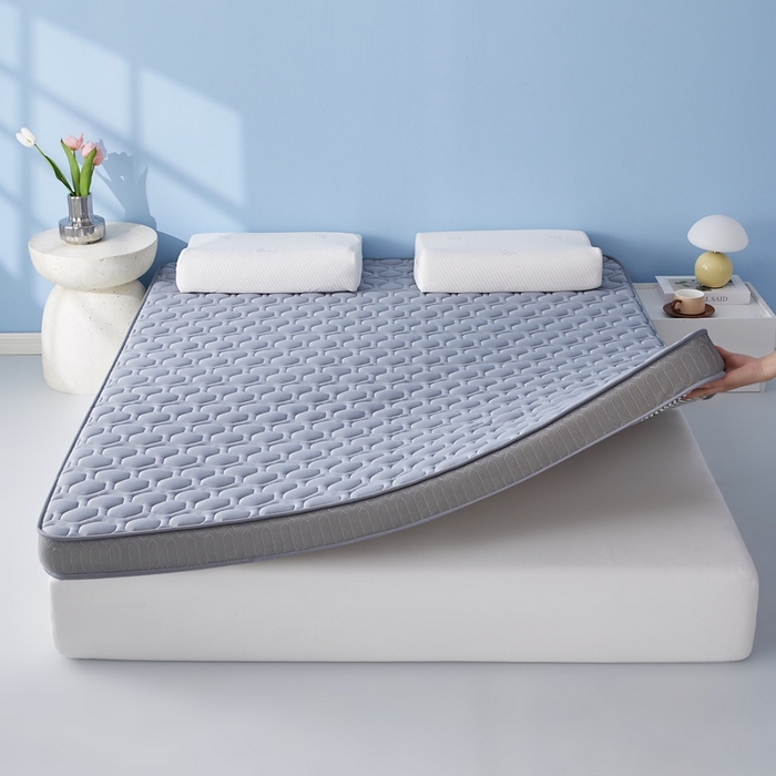 91家纺网 家纺一手货源 找家纺 华誉 2025新款跨境电商专供海绵款棒棒糖床垫 立体棒棒糖灰