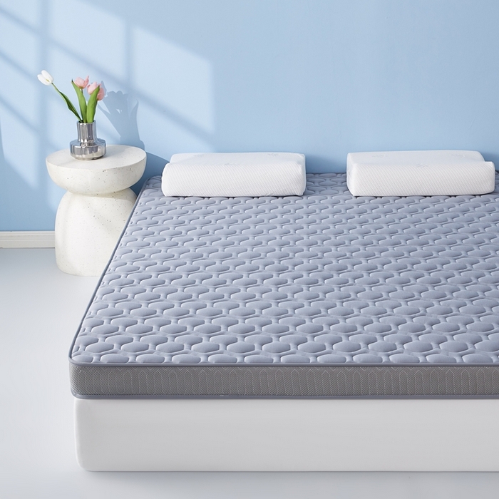 91家纺网 家纺一手货源 找家纺 华誉 2025新款跨境电商专供海绵款棒棒糖床垫 立体棒棒糖灰