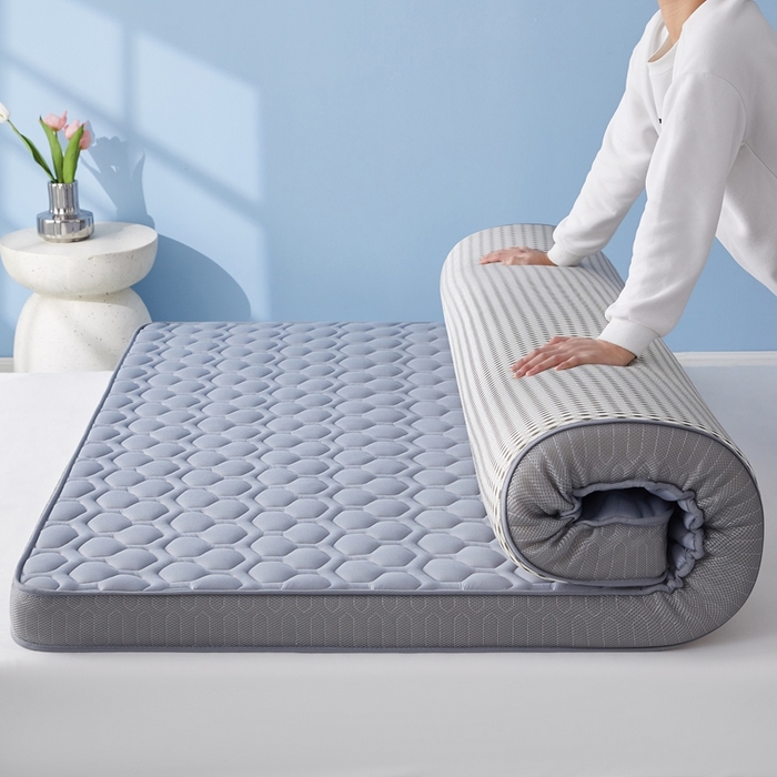 91家纺网 家纺一手货源 找家纺 华誉 2025新款跨境电商专供海绵款棒棒糖床垫 立体棒棒糖灰