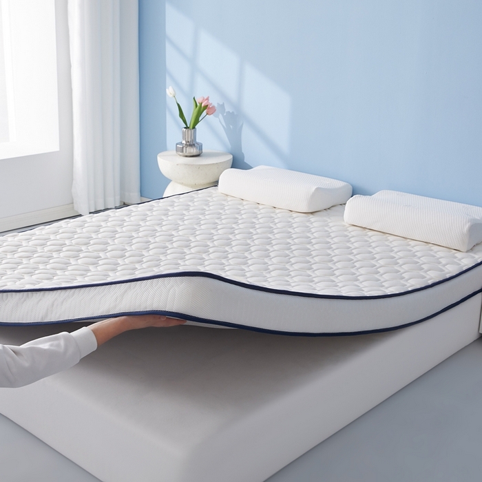 91家纺网 家纺一手货源 找家纺 华誉 2025新款跨境电商专供海绵款棒棒糖床垫 立体棒棒糖白