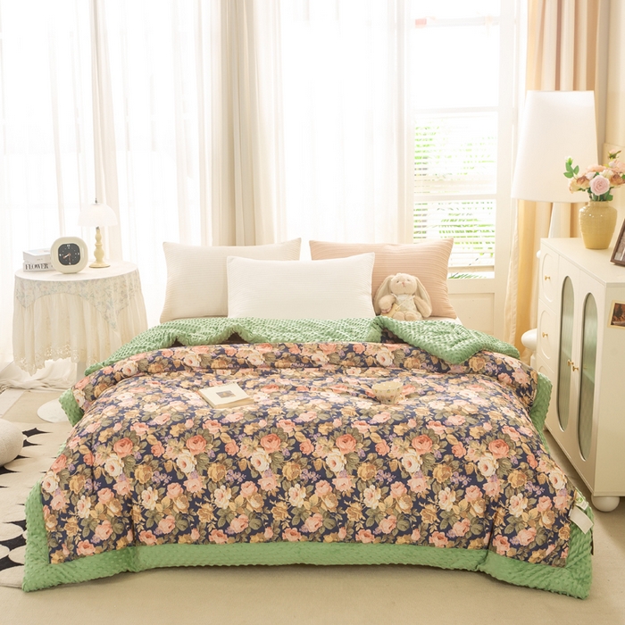 91家纺网 家纺一手货源 找家纺 （总）锦鹭被业 2025新款全棉纯棉豆豆被被子被芯春秋夏凉空调被冬被