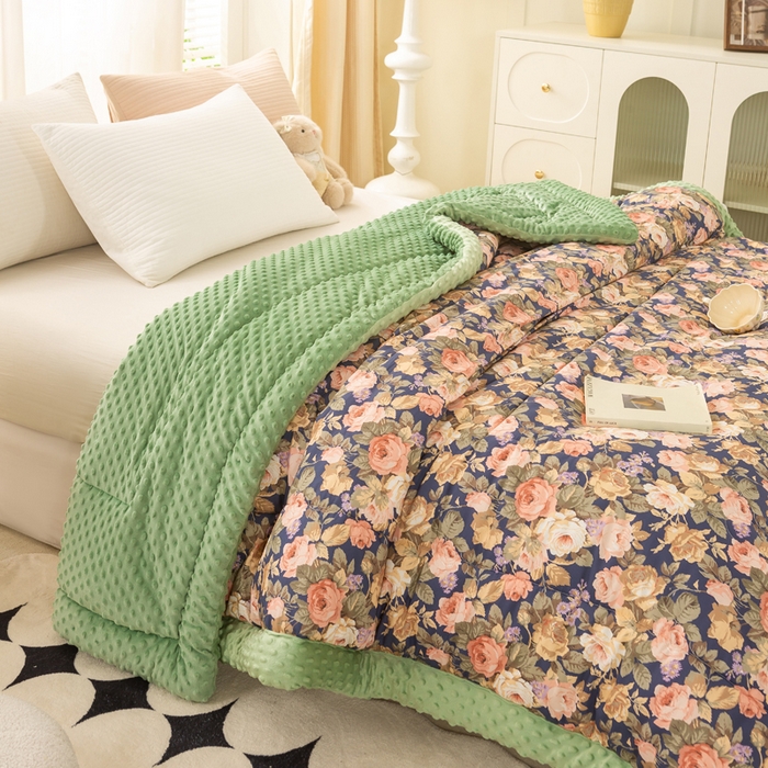 91家纺网 家纺一手货源 找家纺 （总）锦鹭被业 2025新款全棉纯棉豆豆被被子被芯春秋夏凉空调被冬被