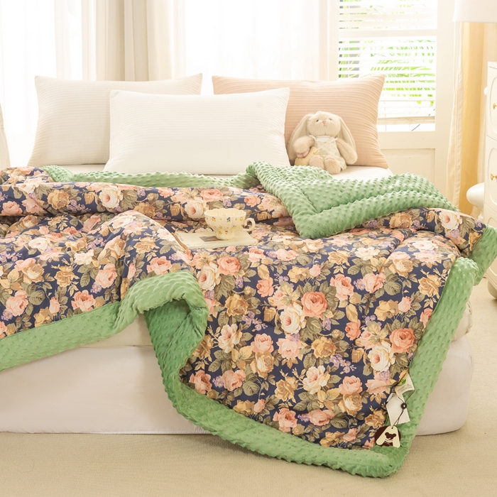 91家纺网 家纺一手货源 找家纺 （总）锦鹭被业 2025新款全棉纯棉豆豆被被子被芯春秋夏凉空调被冬被