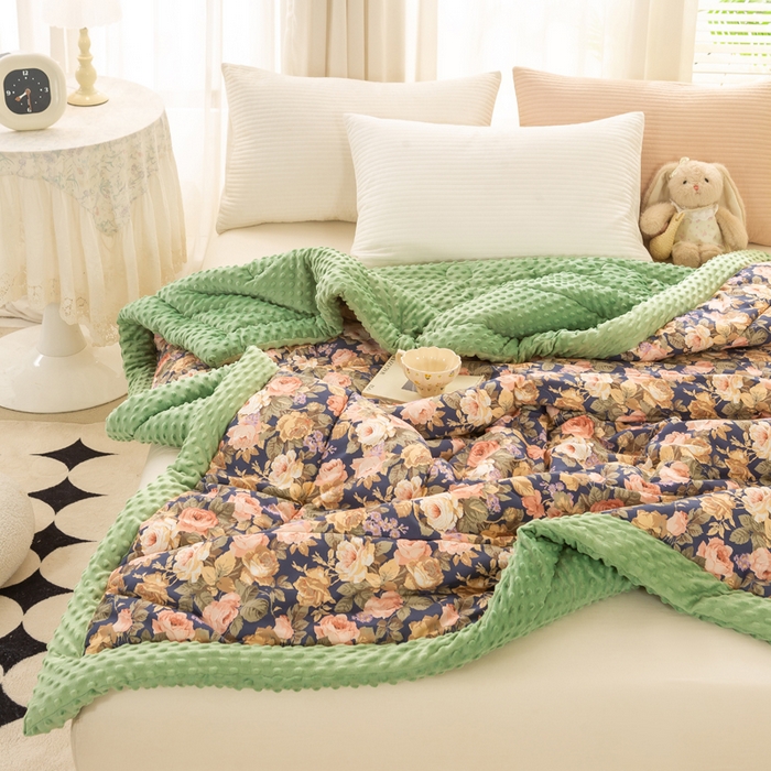 91家纺网 家纺一手货源 找家纺 （总）锦鹭被业 2025新款全棉纯棉豆豆被被子被芯春秋夏凉空调被冬被