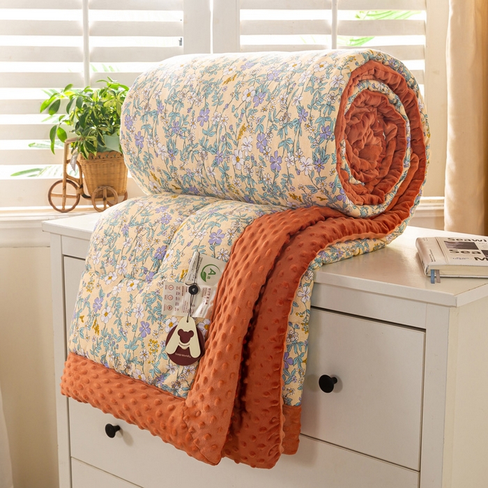 91家纺网 家纺一手货源 找家纺 （总）锦鹭被业 2025新款全棉纯棉豆豆被被子被芯春秋夏凉空调被冬被