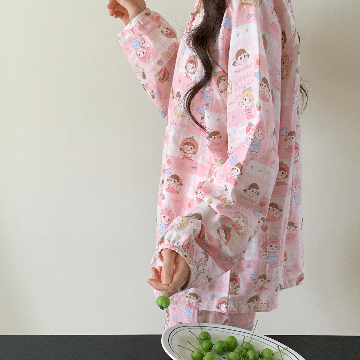 91家纺网 家纺一手货源 找家纺 纽约生活 2025新款韩系家居服（会员-5） 草莓不二家