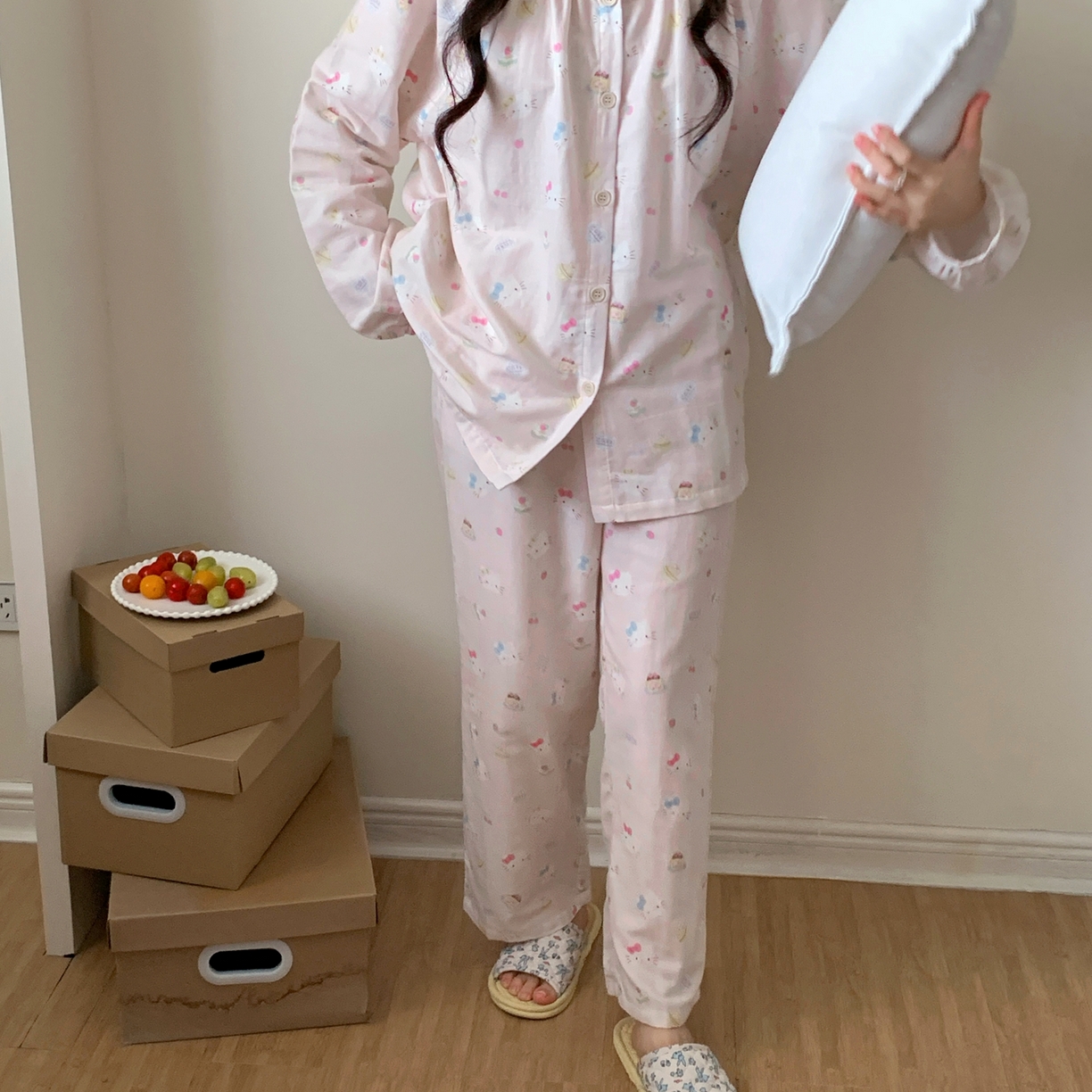 纽约生活 2025新款韩系家居服（会员-5） 粉爱心KT