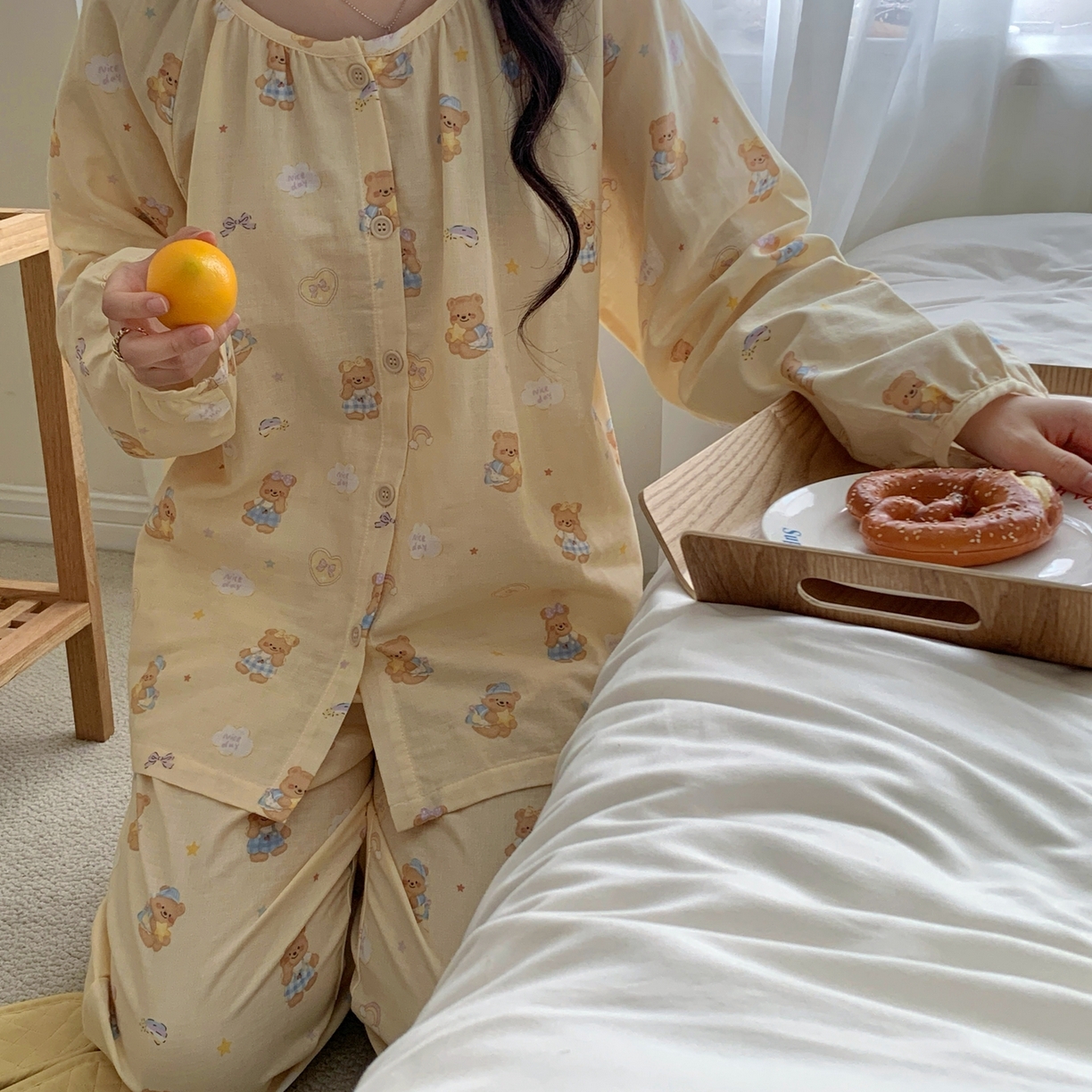 91家纺网 家纺一手货源 找家纺 纽约生活 2025新款韩系家居服（会员-5） 黄油小熊