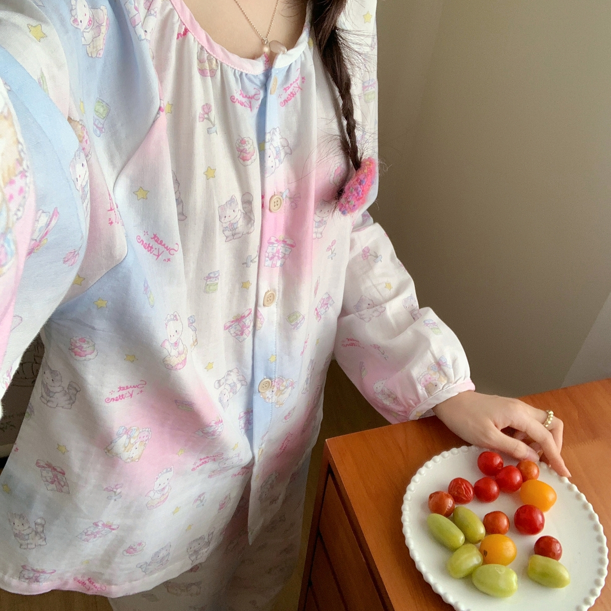 91家纺网 家纺一手货源 找家纺 纽约生活 2025新款韩系家居服（会员-5） 精灵猫咪