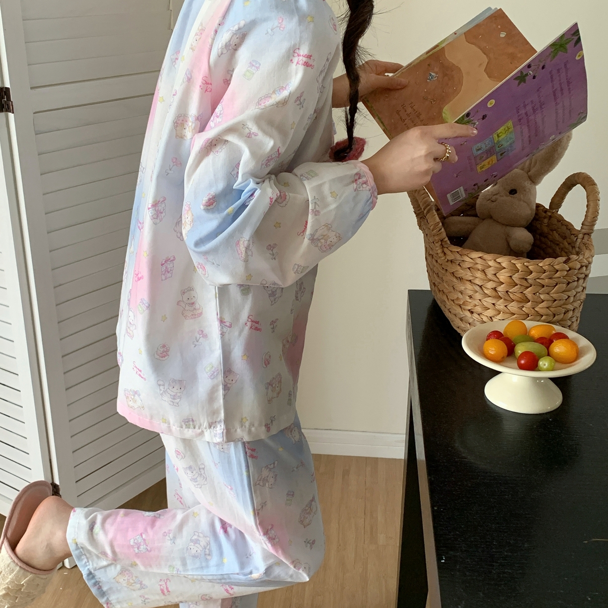 91家纺网 家纺一手货源 找家纺 纽约生活 2025新款韩系家居服（会员-5） 精灵猫咪