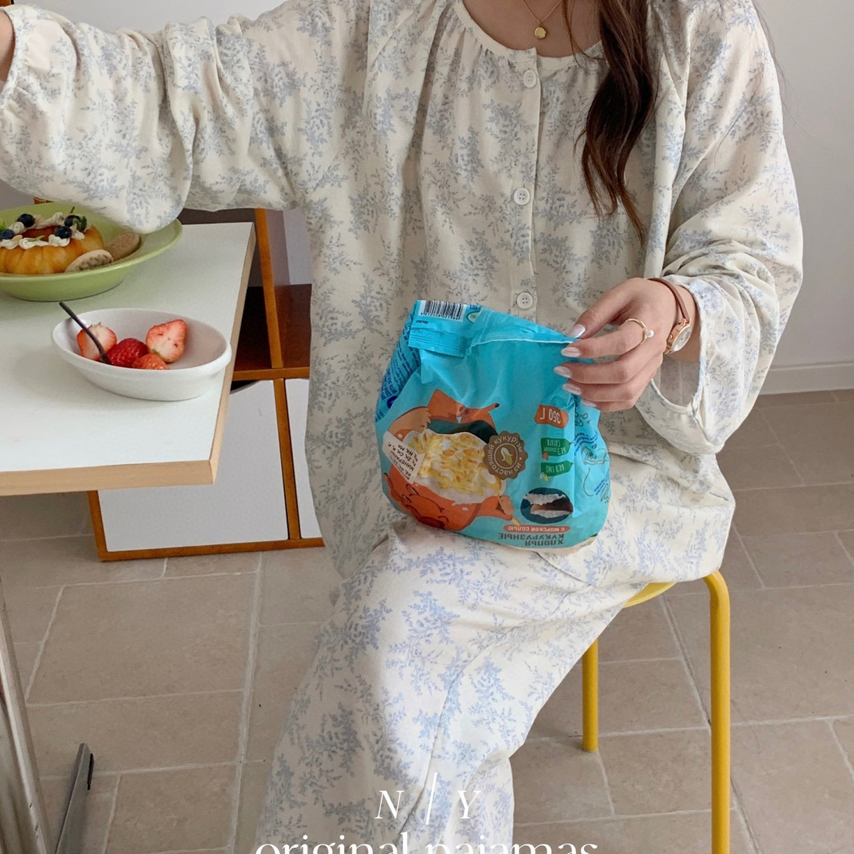 91家纺网 家纺一手货源 找家纺 纽约生活 2025新款韩系家居服（会员-5） 蓝觅